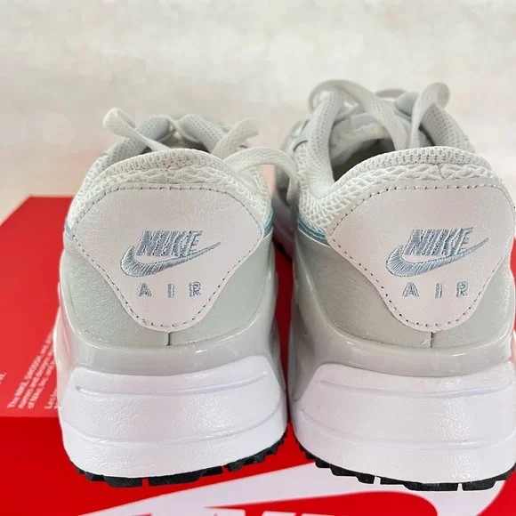 Nike Air Max White and Light Blue Athletic Shoes - Picture 6 of 12